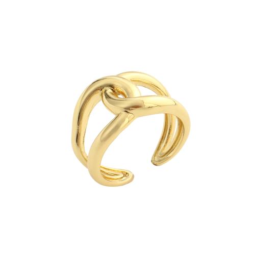 Messing Manschette Fingerring, vergoldet, Modeschmuck & für Frau, 21.70x13.40mm, Innendurchmesser:ca. 17.3mm, verkauft von PC