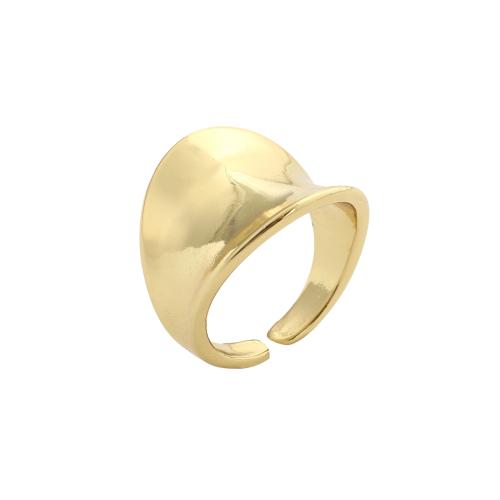 Messing Manschette Fingerring, vergoldet, Modeschmuck & für Frau, 21.50x18.10mm, Innendurchmesser:ca. 17.5mm, verkauft von PC