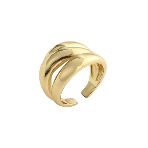 Messing Manschette Fingerring, vergoldet, Modeschmuck & für Frau, 22x15.50mm, Innendurchmesser:ca. 18mm, verkauft von PC