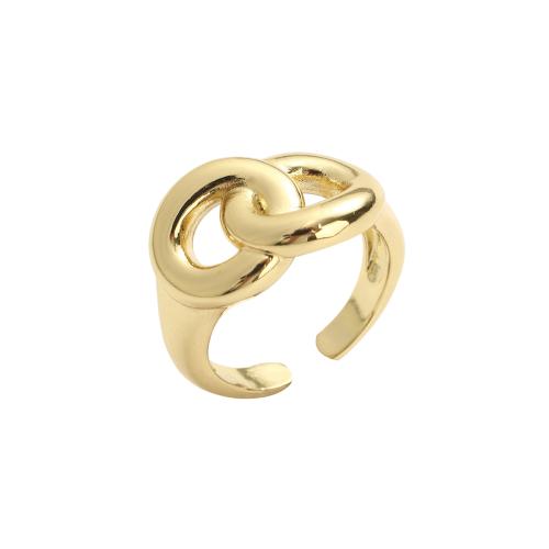 Messing Manschette Fingerring, vergoldet, Modeschmuck & für Frau, 22.40x12.40mm, Innendurchmesser:ca. 19.4mm, verkauft von PC