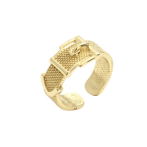 Messing Manschette Fingerring, vergoldet, Modeschmuck & für Frau, 20.20x9.40mm, Innendurchmesser:ca. 16.8mm, verkauft von PC