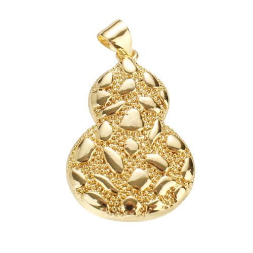 Brass Jewelry Pendants, Calabash, real gold plated, DIY, 28x19x3mm, Hole:Approx 7x5mm, Sold By PC