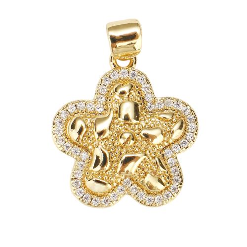 Cubique Pendentif en laiton zircon pavent, Plaqué d'or, DIY & pavé de micro zircon, 19x18x3mm, Trou:Environ 7x5mm, Vendu par PC