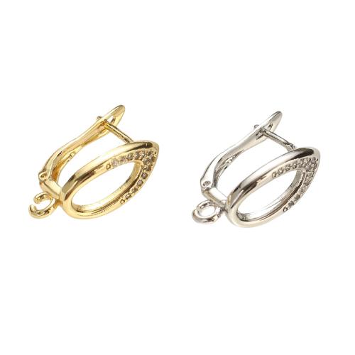 Fianzas de joyería latón, metal, chapado, Bricolaje & micro arcilla de zirconia cúbica, más colores para la opción, 22x19x12mm, agujero:aproximado 1mm, Vendido por UD