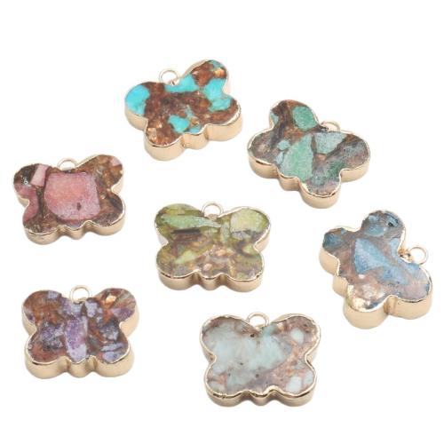 Imperial-Jaspis Anhänger, Impression Jaspis, Schmetterling, poliert, DIY, keine, 16x20x4mm, verkauft von PC
