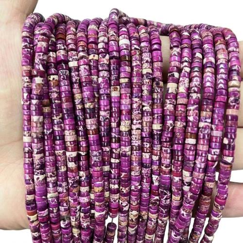 Impression Jaspis Perle, poliert, DIY, keine, 2x4mm, ca. 190PCs/Strang, verkauft von Strang