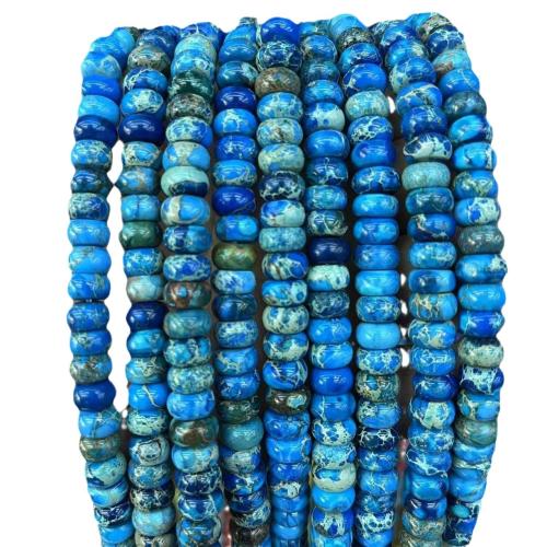 Impression Jaspis Perle, Abakus,Rechenbrett, poliert, DIY, keine, 5x8mm, ca. 77PCs/Strang, verkauft von Strang