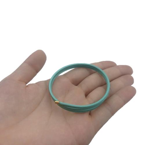 Titanium Steel Bracelet Cord, with Magnet, folk style & for woman, more colors for choice, 2mm, Length:Approx 52 cm, Sold By PC