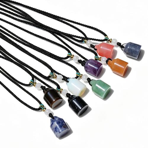 Edelstein Halskette, mit Knotenschnur, verschiedenen Materialien für die Wahl & unisex, pendent size 15x20mm, Länge:ca. 68 cm, verkauft von PC