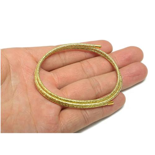 Brass Cord, with Magnet, gold color plated, different length for choice & DIY, 2mm, Sold By PC