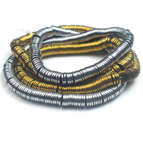 Perles hématites amagnétiques, hématite non magnétique, Plat rond, Placage, DIY & normes différentes pour le choix, plus de couleurs à choisir, Trou:Environ 0.8-1mm, Vendu par brin