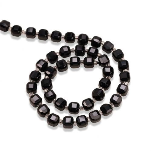Perles Agates Noires naturelles, agate noire, cadre, poli, DIY & normes différentes pour le choix & facettes, Vendu par Environ 38 cm brin