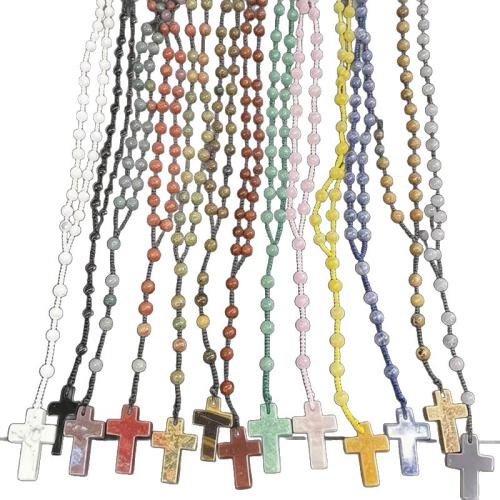 Edelstein Halskette, Kreuz, verschiedenen Materialien für die Wahl & unisex, Länge:ca. 50 cm, verkauft von PC