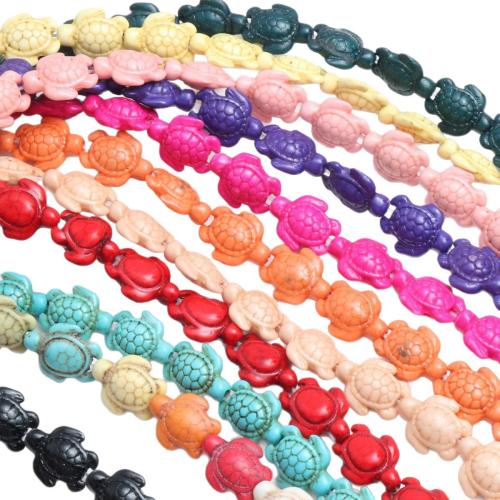 Perles bijoux en résine, tortue, DIY & styles différents pour le choix, plus de couleurs à choisir, 15x20mm, Environ 22PC/brin, Vendu par brin