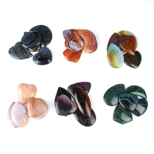 Colgantes de Ágata, Ágata de venas de dragón, enviado al azar & teñido & Bricolaje, más colores para la opción, size 30-50mm, Vendido por UD