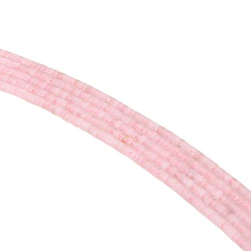 Natural Rose Quartz Beads, Flat Round, polished, DIY, 2x4mm, Sold Per Approx 38 cm Strand