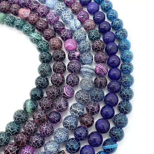 Natural Effloresce Agate Beads, Round, DIY & different size for choice, more colors for choice, Sold Per Approx 38 cm Strand