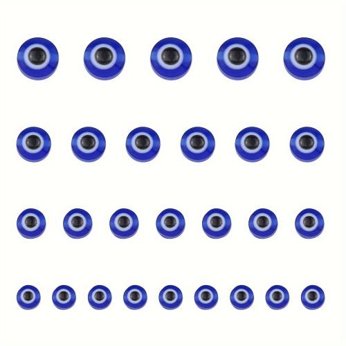 Resina de perlas de mal de ojo, ojo de malvado, Bricolaje & diverso tamaño para la opción, azul, Vendido por UD