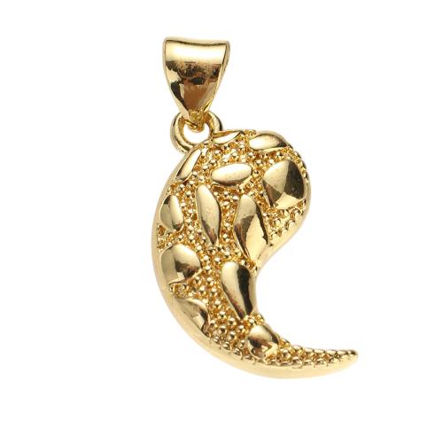 Brass Jewelry Pendants, real gold plated, DIY, 17x12x3mm, Hole:Approx 7x5mm, Sold By PC