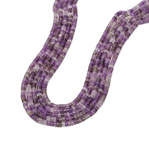 Natural Amethyst Beads, Flat Round, polished, DIY, 2x4mm, Sold Per Approx 38 cm Strand