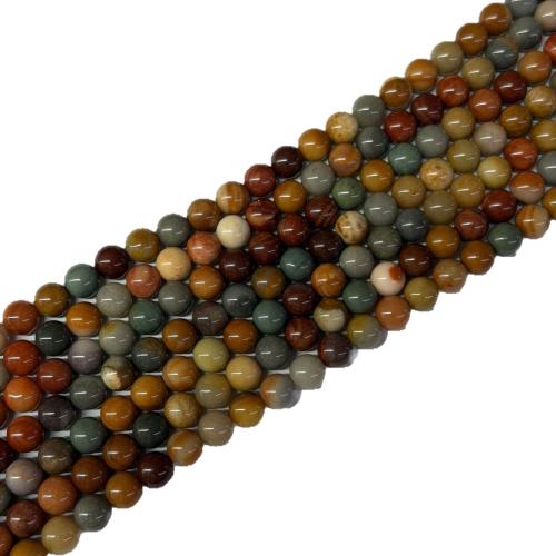 Natural Jade Beads, Round, polished, DIY & different size for choice, multi-colored, Sold Per Approx 37-38 cm Strand