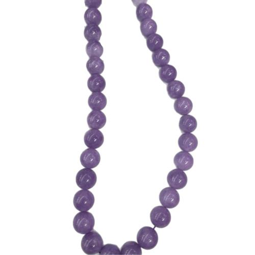 Natural Jade Beads, Round, polished, dyed & DIY & different size for choice, purple, Sold By Strand