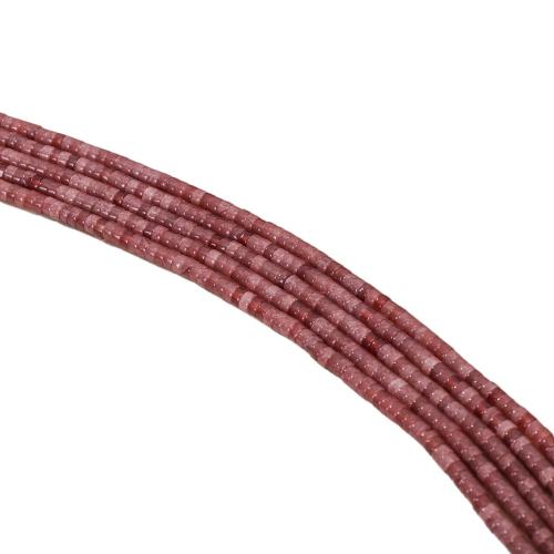 Quartz naturel bijoux perles, Strawberry Quartz, Plat rond, poli, DIY, 2x4mm, Vendu par Environ 38 cm brin