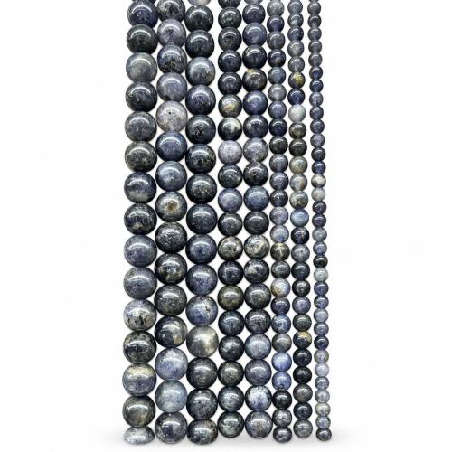 Gemstone Jewelry Beads, Iolite, Round, DIY & different size for choice, Sold Per Approx 38 cm Strand