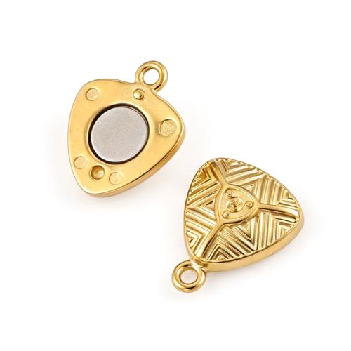 Stainless Steel Magnetic Clasps, 316L Stainless Steel, Triangle, plated, DIY, more colors for choice, 14.80x10x5.60mm, Sold By PC