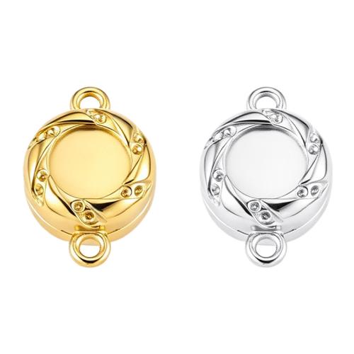 Stainless Steel Magnetic Clasps, 316L Stainless Steel, Flat Round, Vacuum Ion Plating, DIY, more colors for choice, 13.70x8.80x4.90mm, Sold By PC