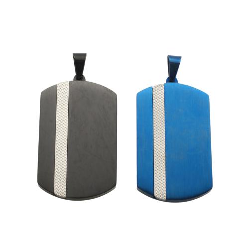 Stainless Steel Tag Charm, 304 Stainless Steel, plated, DIY, more colors for choice, 46.20x25.70x3.40mm, Sold By PC