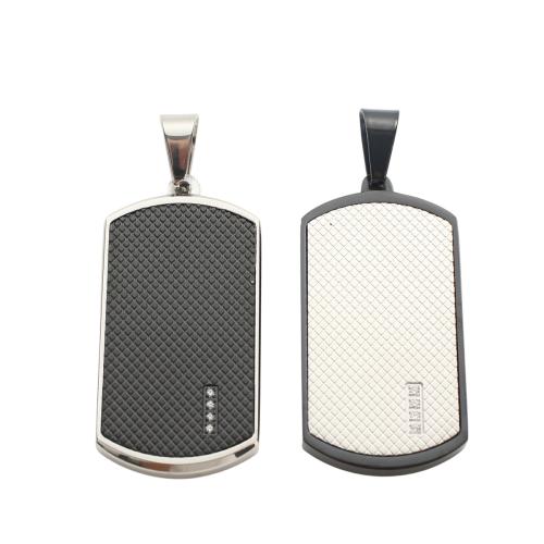 accessoire d'étiquette en inox , Acier inoxydable 304, Placage, DIY & avec strass, plus de couleurs à choisir, 39.20x19.70x3.50mm, Vendu par PC