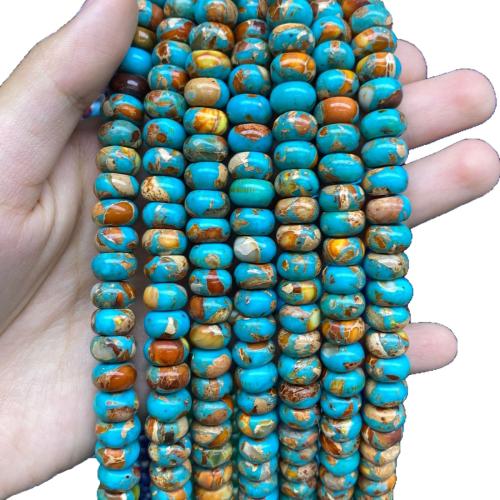 Gemstone Jewelry Beads, Impression Jasper, Abacus, DIY, more colors for choice, 6x10mm, Approx 61PCs/Strand, Sold By Strand