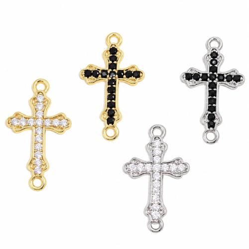 Cúbicos Circonia Colgante Latón Micro pavimenta, metal, Cruces, chapado, Bricolaje & diferentes estilos para la opción & micro arcilla de zirconia cúbica, 10.04x17.22mm, Vendido por UD