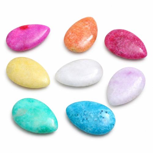 Gemstone Jewelry Beads, Natural Stone, Teardrop, dyed & DIY & no hole, more colors for choice, 25x16x5.50mm, Sold By PC