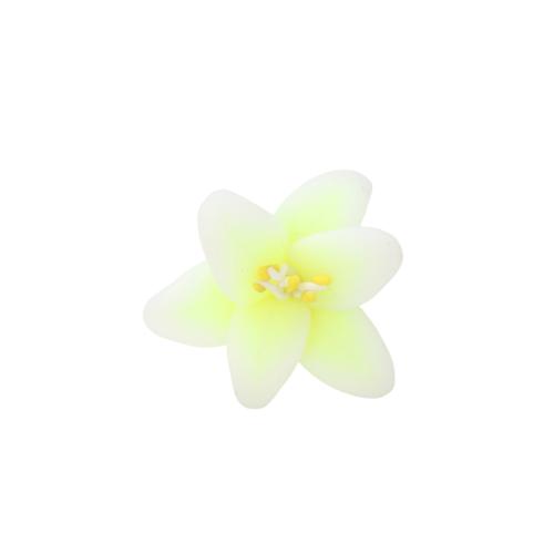 Perles en argile polymère, argile de polymère, fleur, DIY, Jaune, 25x27x27mm, Trou:Environ 2mm, Vendu par PC
