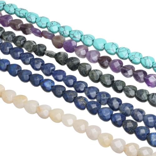 Gemstone Jewelry Beads, Heart, DIY & different materials for choice & different size for choice & faceted, Sold By Strand