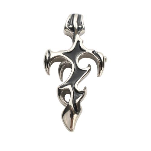 Bijoux pendentifs en acier inoxydable , Acier inoxydable 304, DIY & émail, couleur originale, 52.10x26.30x5.50mm, Vendu par PC