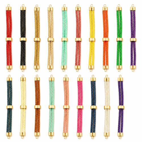 Modele bracelet a cordon , laiton, avec Cordon milanais, Placage de couleur d'or, DIY & réglable, plus de couleurs à choisir, 210x3mm, 10PC/sac, Vendu par sac