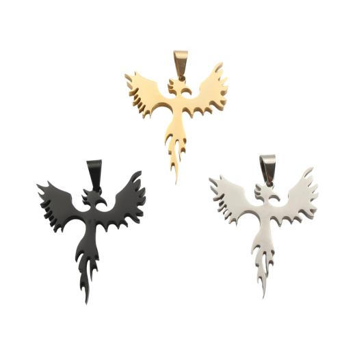 Stainless Steel Pendants, 304 Stainless Steel, Phoenix, plated, DIY, more colors for choice, 45x34.50x2.90mm, Sold By PC