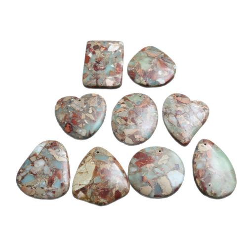 Natural Imperial Jasper Pendants, Impression Jasper, polished, DIY & different styles for choice, Sold By PC