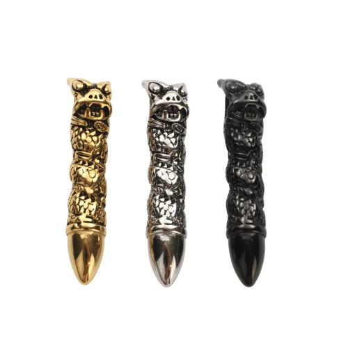 Stainless Steel Pendants, 304 Stainless Steel, plated, DIY, more colors for choice, 44.80x9.80mm, Sold By PC