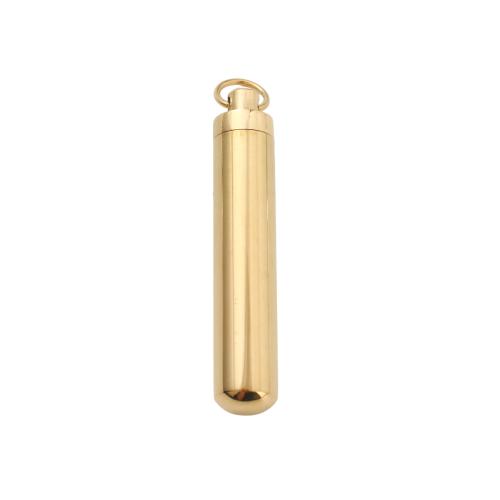 Acier inoxydable 304 Pendentif cercueil cinéraires, pilier, Placage de couleur d'or, DIY, 46.60x8.70mm, Vendu par PC