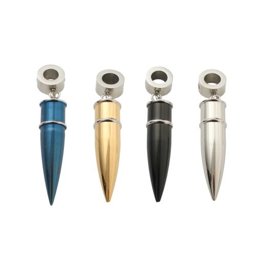 Acier inoxydable 304 Pendentif cercueil cinéraires, balle, Placage, DIY, plus de couleurs à choisir, 39.80x8.60mm, Vendu par PC
