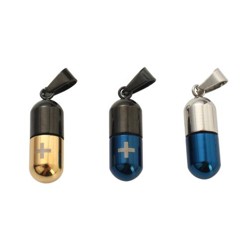 304 Stainless Steel Cinerary Casket Pendant, plated, DIY, more colors for choice, 27.70x9.20mm, Sold By PC