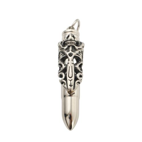 304 Stainless Steel Cinerary Casket Pendant, DIY & blacken, original color, 57.70x12.20mm, Sold By PC