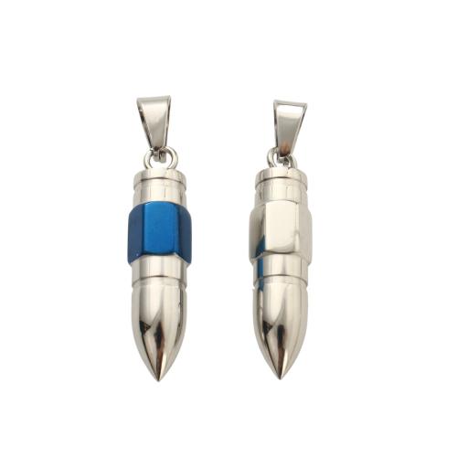 Acier inoxydable 304 Pendentif cercueil cinéraires, Placage, DIY, plus de couleurs à choisir, 34.80x8mm, Vendu par PC