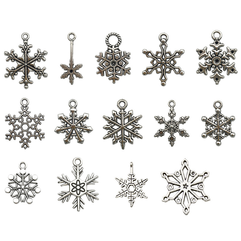 Zinc Alloy Christmas Pendants, Snowflake, antique silver color plated, Christmas Design & DIY & different styles for choice, , Sold By PC
