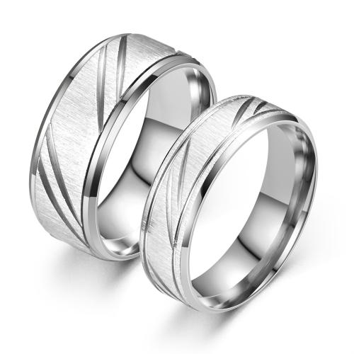 304 Stainless Steel Finger Ring, different size for choice & for couple, original color, US Ring Size:6-13, Sold By PC