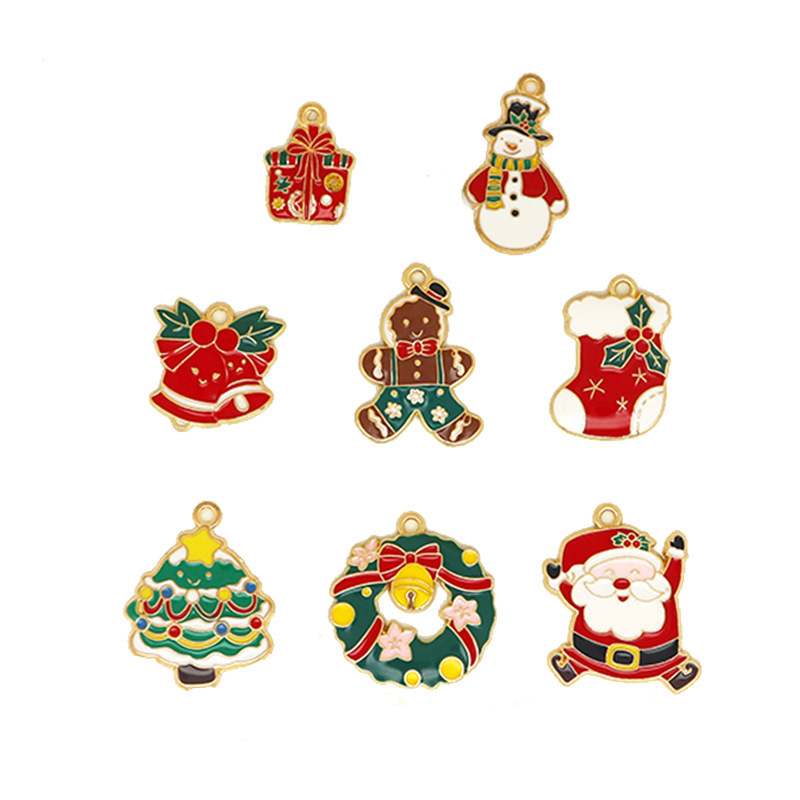 Zinc Alloy Christmas Pendants, gold color plated, Christmas Design & DIY & different styles for choice & enamel, , Sold By PC